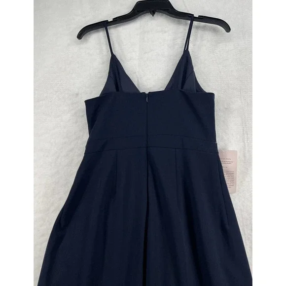 BHLDN Caron Dress Crepe Midi Dress in Midnight - Picture 7 of 9